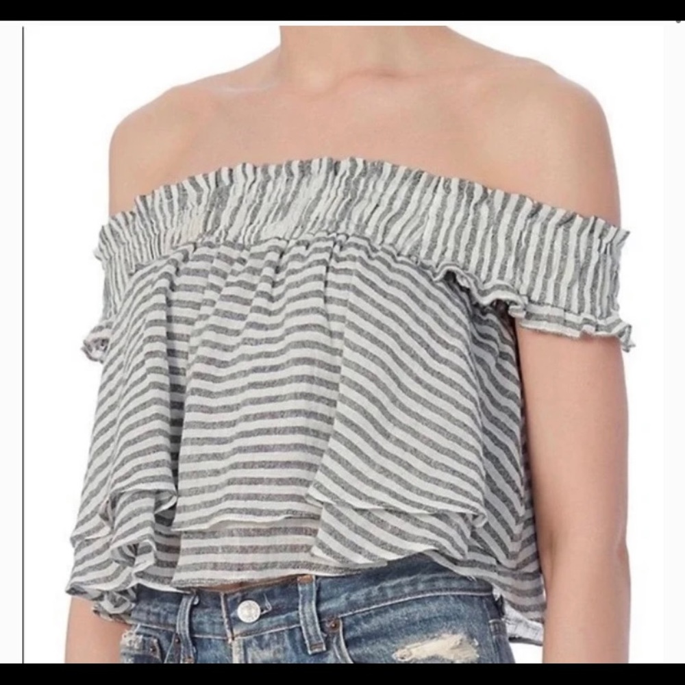 Apiece Apart cropped linen top